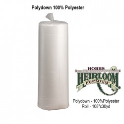 Hobbs Polydown Batting Roll - 100% poly (108"x30yd)