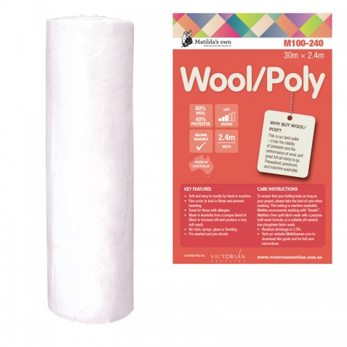 Matilda's Batting - 60/40 Wool/Poly Matilda's Batting - 60/40 Wool/Poly