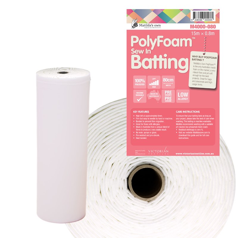 Poly Fil Low Loft King Size 120x120 100% Bonded Polyester Batting