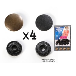 Tool free Snaps (4 pcs) - ANTIQUE/BRASS