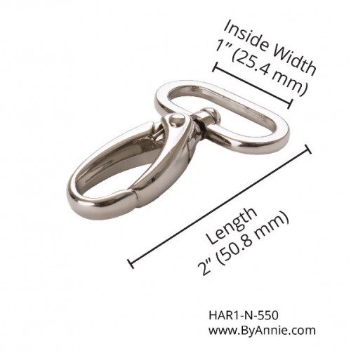 Swivel Hook-Nickel -1"-2pk Swivel Hook-Nickel -1"-2pk