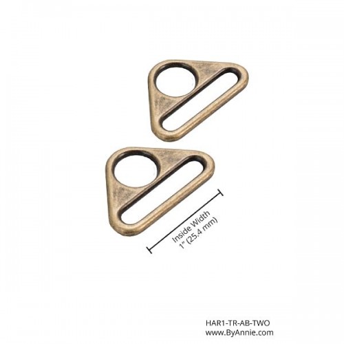 Triangle Ring (1") 2pk - A/BRASS