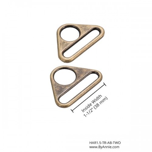 Triangle Ring (1.5") 2pk - A/BRASS