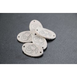 ByAnnie Leather Labels (5pk) - GRAY