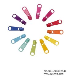 Zipper Pulls Only - (12pk) - BRIGHT