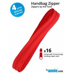 Zipper - 4yd (16 Pulls) - ATOM RED