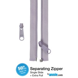 Zipper DS (50")(2 pulls) - PEWTER