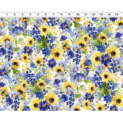 Sunflowers - YELLOW/BLUE