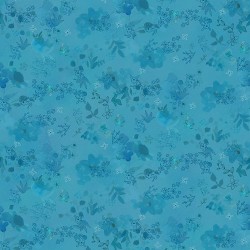 Flowers & Leaves - TURQUOISE (Digital)