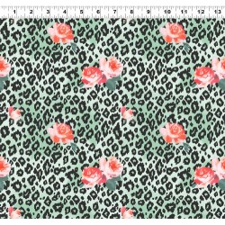Roses & Leopard Print - GREEN (Digital)
