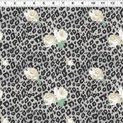 Roses & Leopard Print - GREY (Digital)