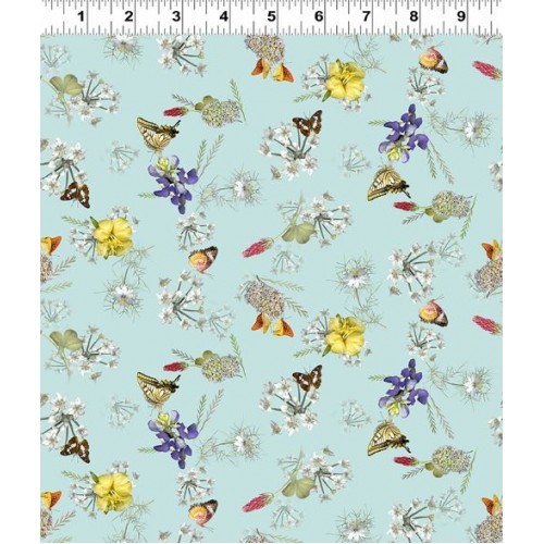 Flowers & Butterflies - BLUE (Digital)