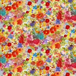 Packed Watercolour Flowers - MULTI (Digital)