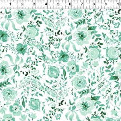 Watercolour Floral - LIGHT TEAL