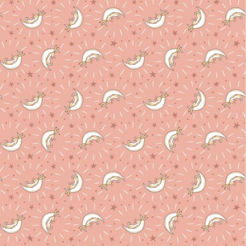 Bunny Moons Flannel  - CORAL
