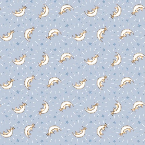 Bunny Moons Flannel  - LIGHT DENIM