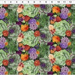 Bird Song Floral Cabbage Digital - MULTI COLOR