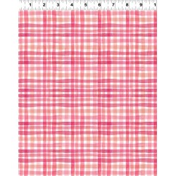 Summer Garden Plaid Digital - DARK CORAL