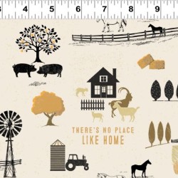 Homesteading Toile - LIGHT KHAKI