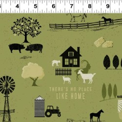Homesteading Toile - OLIVE