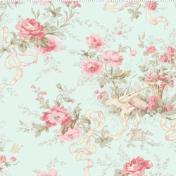 Charlotte Cottage Floral - LIGHT TURQUOISE