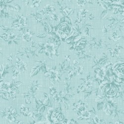 Charlotte Tonal Roses - DARK TURQUOISE