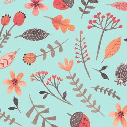 TOSSED FOREST FAUNA - LT TEAL