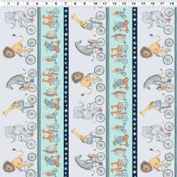 Bike Ride Border - LT PEWTER