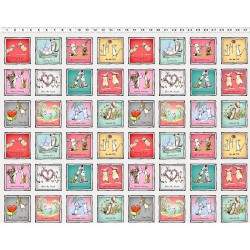 Animal Love Squares - MIST GRAY