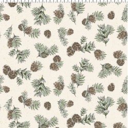 Wildwood Digital Pine Cones - CREAM