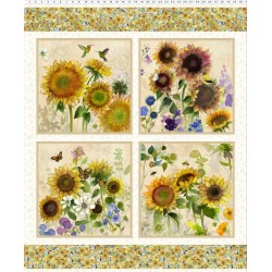 Sunflower Song Panel 90cm (Digital) - LIGHT CREAM