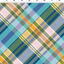 108" Wideback Diagonal Plaid Devon (Digital) - LIGHT SKY