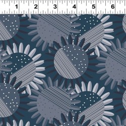 Tonal Flowers - NAVY