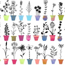 Flower Pot Stripe - PINK