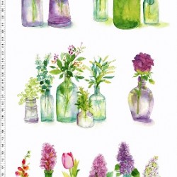 Flower Bottles Panel (60cm)