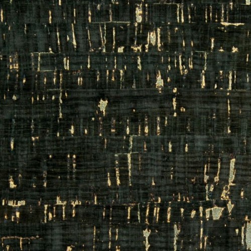 Cork Fabric-Black/Gold - 18"x15"