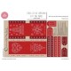 Panel - Cross Stitch Christmas Bag 65cm - RED