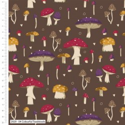 Colourful Toadstools - BROWN