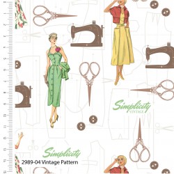 Simplicity Vintage Pattern Pieces - OFF WHITE