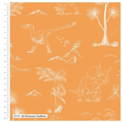 Dinosaur Outlines - ORANGE