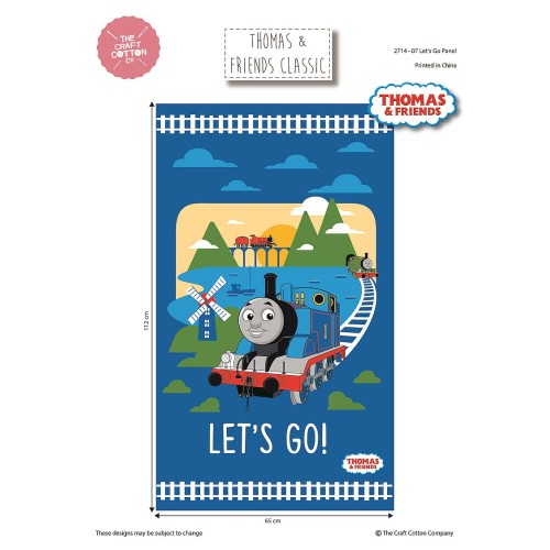 Panel - Thomas Let's Go (65cm) - BLUE Panel - Thomas Let's Go (65cm) - BLUE