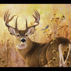 Deer Panel 90cm - BLACK