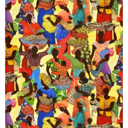 African Packed Figures - YELLOW
