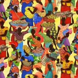 African Packed Figures - YELLOW