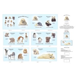 Whose Baby Am I Book Panel (90cm) - BLUE