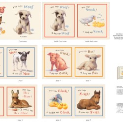 Book Panel - Who Says Woof (90cm) - CREAM