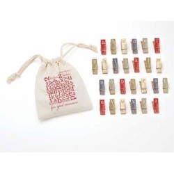 MINI CLOTHESPINS - FOR GOOD MEASURE RED & BLUE(26)