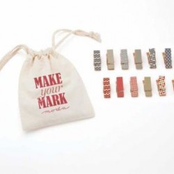 MINI CLOTHESPINS - MAKE YOUR MARK RED & BLUE(12)