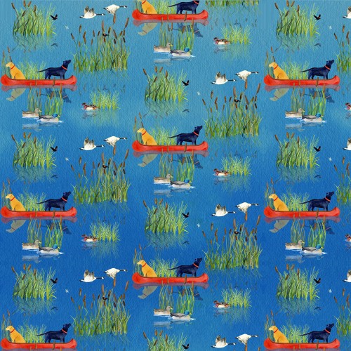 Canoes and Dogs - BLUE