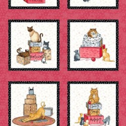 Panel - Cat Rescue Blocks 60cm - RED